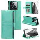 For Xiaomi 14 Pro Simple 6-Card Wallet Leather Phone Case(Green) - 1