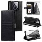 For Xiaomi 14 Pro Simple 6-Card Wallet Leather Phone Case(Black) - 1
