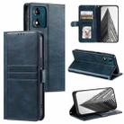 For Motorola Moto E13 Simple 6-Card Wallet Leather Phone Case(Navy Blue) - 1