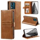 For Motorola Moto E13 Simple 6-Card Wallet Leather Phone Case(Brown) - 1