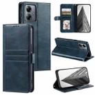 For Motorola Moto G14 Simple 6-Card Wallet Leather Phone Case(Navy Blue) - 1