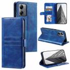 For Motorola Moto G14 Simple 6-Card Wallet Leather Phone Case(Blue) - 1