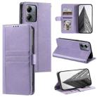 For Motorola Moto G14 Simple 6-Card Wallet Leather Phone Case(Purple) - 1