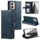 For Motorola Moto G53 5G Simple 6-Card Wallet Leather Phone Case(Navy Blue) - 1