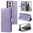 For Motorola Moto G53 5G Simple 6-Card Wallet Leather Phone Case(Purple) - 1