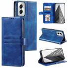 For Motorola Moto G Power 2024 Simple 6-Card Wallet Leather Phone Case(Blue) - 1