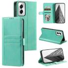 For Motorola Moto G Power 2024 Simple 6-Card Wallet Leather Phone Case(Green) - 1