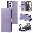 For Motorola Moto G Power 2024 Simple 6-Card Wallet Leather Phone Case(Purple) - 1