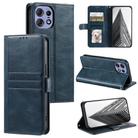 For Motorola Edge 50 Pro Simple 6-Card Wallet Leather Phone Case(Navy Blue) - 1