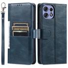 For Motorola Edge 50 Pro Simple 6-Card Wallet Leather Phone Case(Navy Blue) - 2