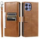 For Motorola Edge 50 Pro Simple 6-Card Wallet Leather Phone Case(Brown) - 2