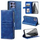 For Motorola Edge 50 Pro Simple 6-Card Wallet Leather Phone Case(Blue) - 1