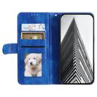 For Motorola Edge 50 Pro Simple 6-Card Wallet Leather Phone Case(Blue) - 3