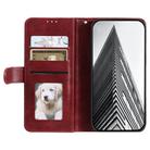 For Motorola Edge 50 Pro Simple 6-Card Wallet Leather Phone Case(Wine Red) - 3