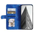 For Motorola Moto E14 Simple 6-Card Wallet Leather Phone Case(Blue) - 3