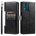 For Motorola Moto E14 Simple 6-Card Wallet Leather Phone Case(Black) - 2