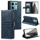 For Motorola Edge 60 Fusion Simple 6-Card Wallet Leather Phone Case(Navy Blue) - 1