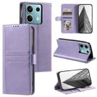For Motorola Edge 60 Fusion Simple 6-Card Wallet Leather Phone Case(Purple) - 1