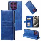 For Motorola Edge 60 Pro Simple 6-Card Wallet Leather Phone Case(Blue) - 1