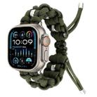 For Apple Watch Ultra 49mm Screw Nut Braided Paracord Watch Band(Green) - 1