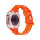 For Apple Watch SE 2023 44mm Jelly Color Dots Liquid Silicone Watch Band(Orange) - 1