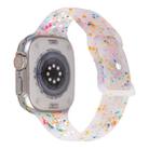For Apple Watch SE 2023 44mm Jelly Color Dots Liquid Silicone Watch Band(Transparent White) - 1