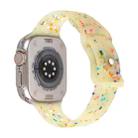 For Apple Watch SE 2023 40mm Jelly Color Dots Liquid Silicone Watch Band(Yellow) - 1