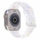 For Apple Watch Ultra 2 49mm Jelly Color Dots Liquid Silicone Watch Band(White) - 1