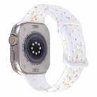 For Apple Watch Series 9 41mm Jelly Color Dots Liquid Silicone Watch Band(White) - 1
