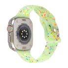 For Apple Watch Series 3 42mm Jelly Color Dots Liquid Silicone Watch Band(Green) - 1