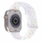 For Apple Watch Series 2 38mm Jelly Color Dots Liquid Silicone Watch Band(White) - 1