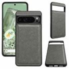 For Google Pixel 9 Pro XL Cowhide Texture Back Cover Phone Case(Grey) - 1