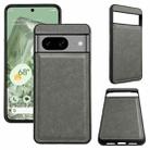 For Google Pixel 8 Cowhide Texture Back Cover Phone Case(Grey) - 1