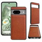 For Google Pixel 8 Cowhide Texture Back Cover Phone Case(Brown) - 1