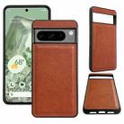 For Google Pixel 8 Pro Cowhide Texture Back Cover Phone Case(Brown) - 1