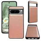 For Google Pixel 7 Pro Cowhide Texture Back Cover Phone Case(Rose Gold) - 1