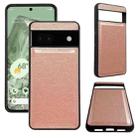 For Google Pixel 6a Cowhide Texture Back Cover Phone Case(Rose Gold) - 1