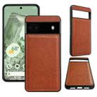 For Google Pixel 6a Cowhide Texture Back Cover Phone Case(Brown) - 1