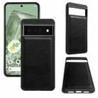 For Google Pixel 6 Pro Cowhide Texture Back Cover Phone Case(Black) - 1