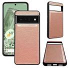 For Google Pixel 6 Pro Cowhide Texture Back Cover Phone Case(Rose Gold) - 1