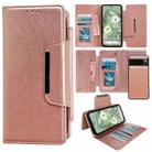 For Google Pixel 9 Pro XL Multifunctional 7-Card Wallet Leather Phone Case(Rose Gold) - 1