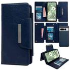 For Google Pixel 7 Pro Multifunctional 7-Card Wallet Leather Phone Case(Royal Blue) - 1