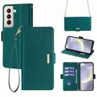For Samsung Galaxy S22 5G Crossbody Chain Leather Phone Case(Green) - 1