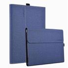 For Microsoft Surface Pro 10 Cloth Texture PC Tablet Protective Case(Dark Blue) - 1