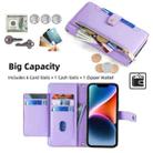 For Motorola Moto G35 5G Sheep Texture Cross-body Zipper Wallet Leather Phone Case(Purple) - 3