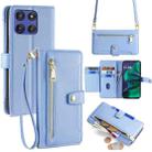For Motorola Moto G Stylus 5G 2025 Sheep Texture Cross-body Zipper Wallet Leather Phone Case(Blue) - 1