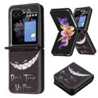 For Samsung Galaxy Z Flip5 Colored Drawing Pattern PU + PC Shockproof Phone Case(Smirk) - 1