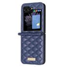 For Samsung Galaxy Z Flip7 Diamond Lattice PU + PC Shockproof Phone Case(Blue) - 2