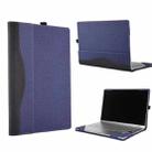For Microsoft Surface Laptop 6 15 inch Cloth Texture Laptop Leather Case With Stand Function(Blue) - 1