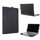 For Microsoft Surface Laptop 6 13.5 inch Cloth Texture Laptop Leather Case With Stand Function(Black) - 1